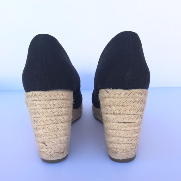 Merona • Black Canvas Wedge 6 1/2 - Picture 4 of 5
